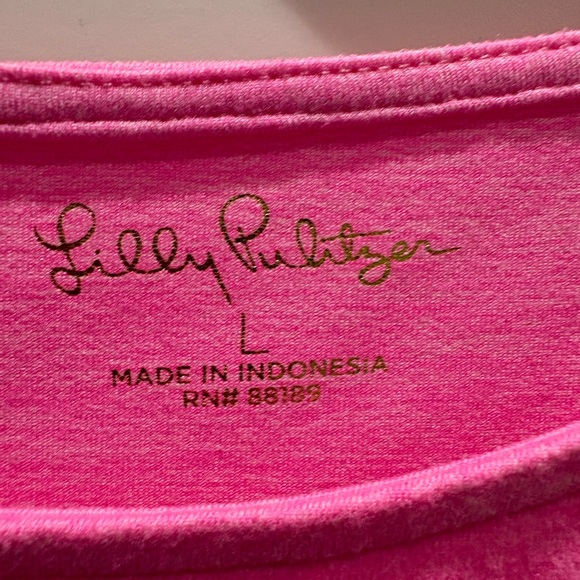 Lilly Pulitzer Vibrant Pink Top - Picture 2 of 3